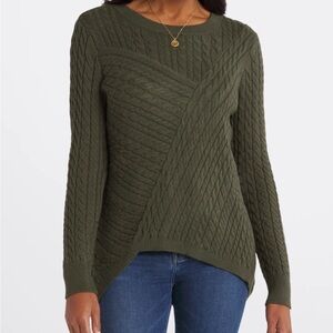 Cable Knit Asymmetrical Sweater